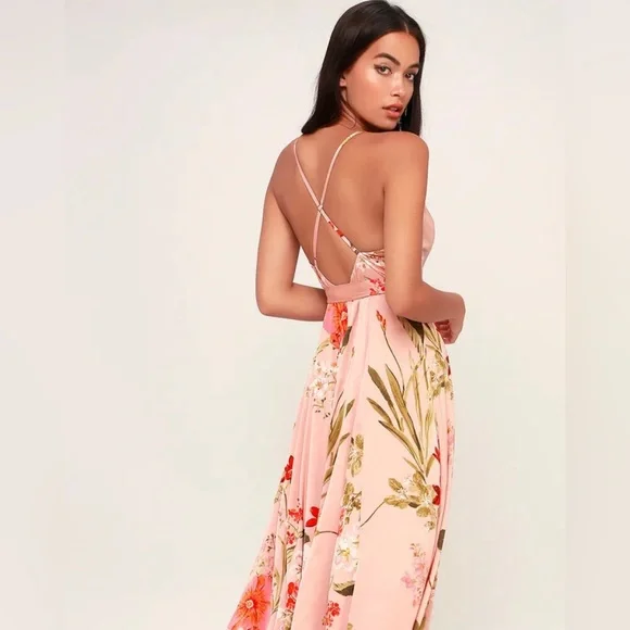 NWT* Still the One Blush Satin Maxi - Picture 4 of 8